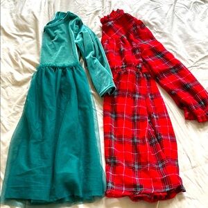 Teal and Red Plaid Dresses Size Small